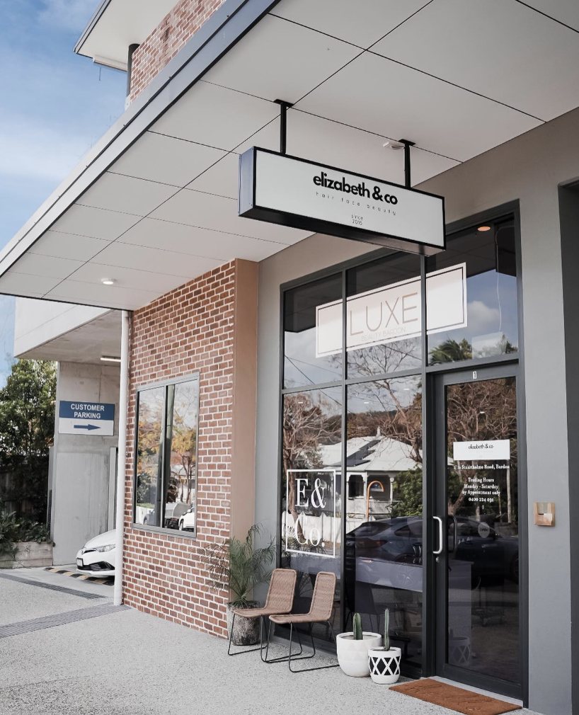 Elizabeth & Co. salon exterior in Bardon — entrance on Leworthy Street